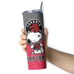 custom toronto raptors snoopy attitude red skinny tumbler best selling 1.webp