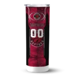 custom toronto raptors stacked diamond red skinny tumbler best selling 1.webp