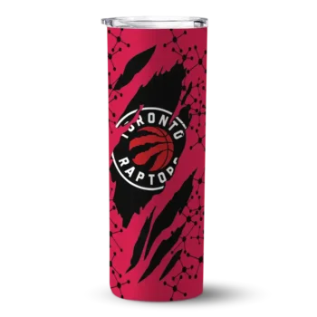 custom toronto raptors star pop red black skinny tumbler best selling 1.webp