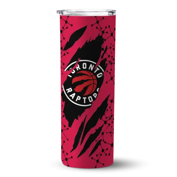 custom toronto raptors star pop red black skinny tumbler best selling 1.webp