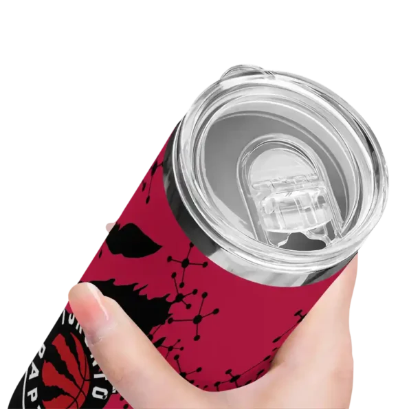 custom toronto raptors star pop red black skinny tumbler high quality.webp