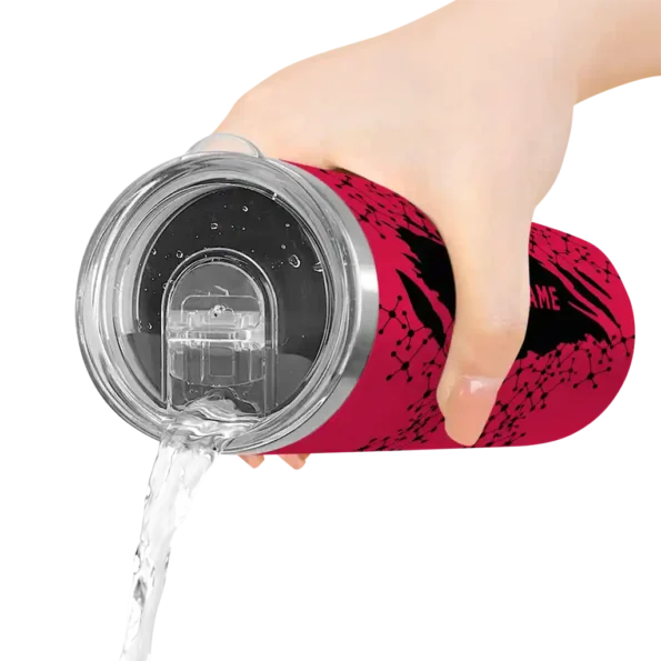 custom toronto raptors star pop red black skinny tumbler latest model.webp
