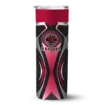 custom toronto raptors superman emblem red black skinny tumbler best selling 1.webp