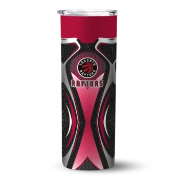 custom toronto raptors superman emblem red black skinny tumbler best selling 1.webp