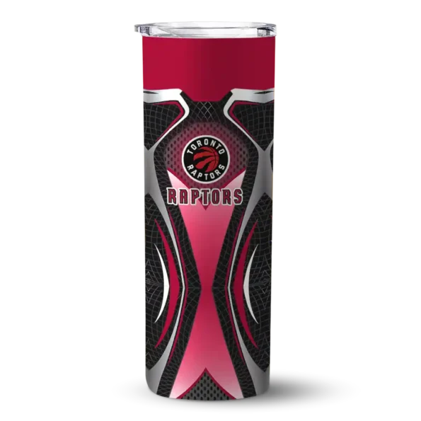 custom toronto raptors superman emblem red black skinny tumbler best selling 1.webp