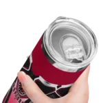 custom toronto raptors superman emblem red black skinny tumbler best selling 1.webp