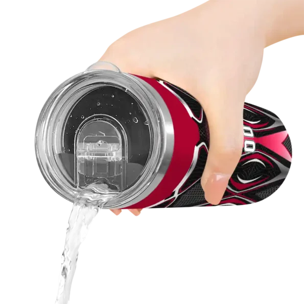 custom toronto raptors superman emblem red black skinny tumbler latest model.webp