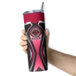 custom toronto raptors superman emblem red black skinny tumbler best selling 1.webp