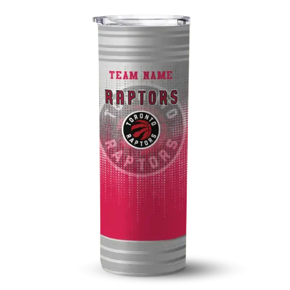 custom toronto raptors swirl texture red skinny tumbler best selling 1.webp