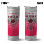 custom toronto raptors swirl texture red skinny tumbler best selling 1.webp