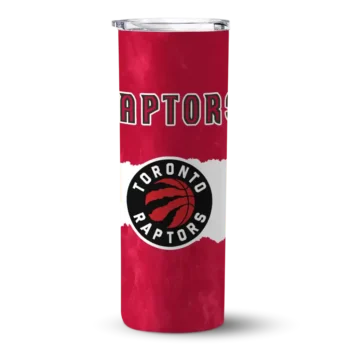 custom toronto raptors torn band red white skinny tumbler best selling 1.webp