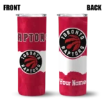 custom toronto raptors torn band red white skinny tumbler best selling 1.webp