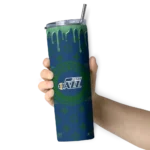 custom utah jazz camo streak navy skinny tumbler best selling 1.webp