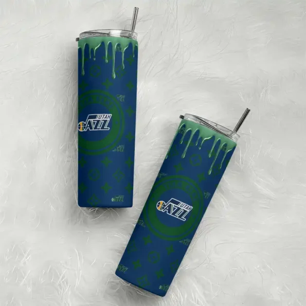 custom utah jazz camo streak navy skinny tumbler top rated.webp