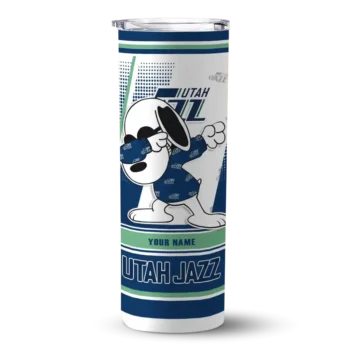custom utah jazz snoopy dog navy white skinny tumbler best selling 1.webp