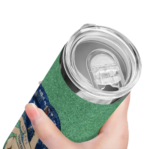 custom utah jazz sparkle lips navy skinny tumbler high quality.webp