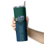 custom utah jazz spiral burst print navy skinny tumbler best selling 1.webp