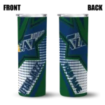 custom utah jazz web stripes navy white skinny tumbler best selling 1.webp