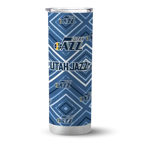 custom utah jazz zipper leopard navy skinny tumbler best selling 1.webp