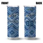 custom utah jazz zipper leopard navy skinny tumbler best selling 1.webp