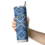 custom utah jazz zipper leopard navy skinny tumbler best selling 1.webp
