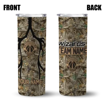 custom washington wizards antler flow camo skinny tumbler fashion forward.webp