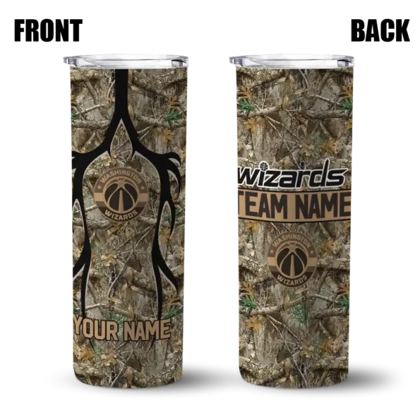 custom washington wizards antler flow camo skinny tumbler fashion forward.webp