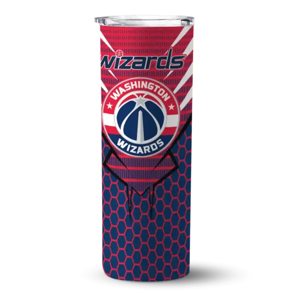 custom washington wizards chevron stripes blue skinny tumbler best selling 1.webp