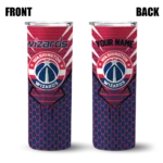custom washington wizards chevron stripes blue skinny tumbler best selling 1.webp