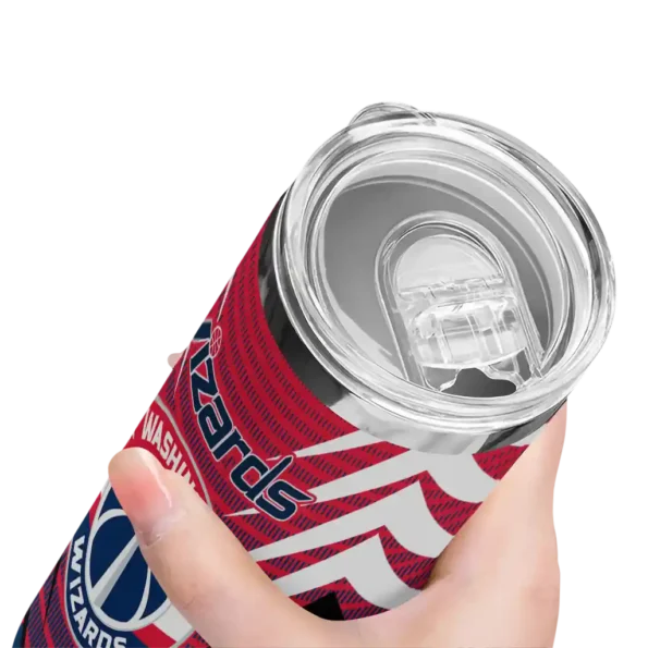 custom washington wizards chevron stripes blue skinny tumbler high quality.webp