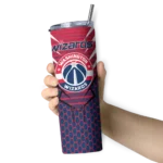 custom washington wizards chevron stripes blue skinny tumbler best selling 1.webp