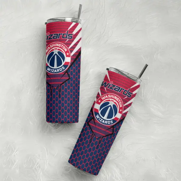 custom washington wizards chevron stripes blue skinny tumbler top rated.webp