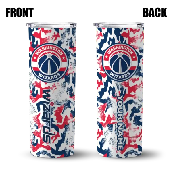 custom washington wizards claw marks blue white skinny tumbler fashion forward.webp