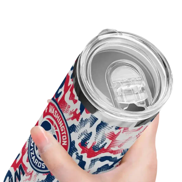 custom washington wizards claw marks blue white skinny tumbler high quality.webp