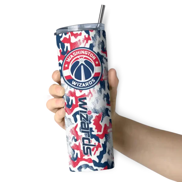 custom washington wizards claw marks blue white skinny tumbler premium grade.webp
