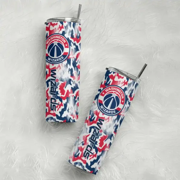 custom washington wizards claw marks blue white skinny tumbler top rated.webp