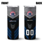 custom washington wizards hexagon honeycomb blue black skinny tumbler best selling 1.webp