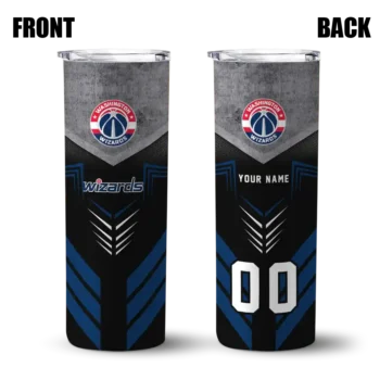 custom washington wizards hexagon honeycomb blue black skinny tumbler fashion forward.webp