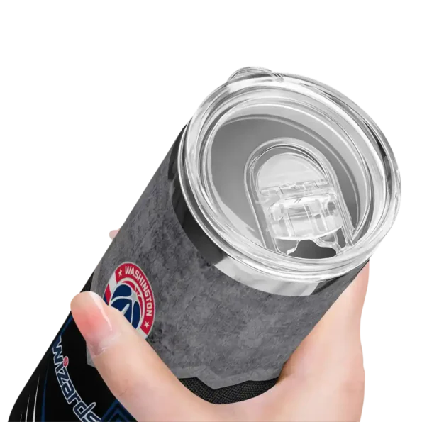 custom washington wizards hexagon honeycomb blue black skinny tumbler high quality.webp