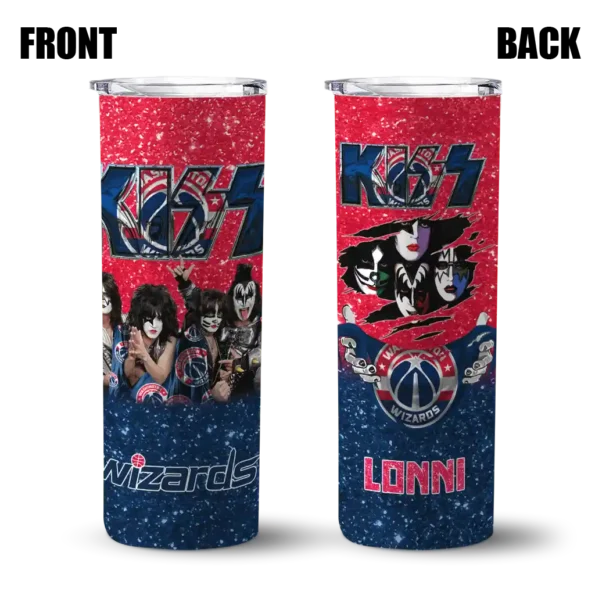 custom washington wizards kiss band red skinny tumbler fashion forward.webp