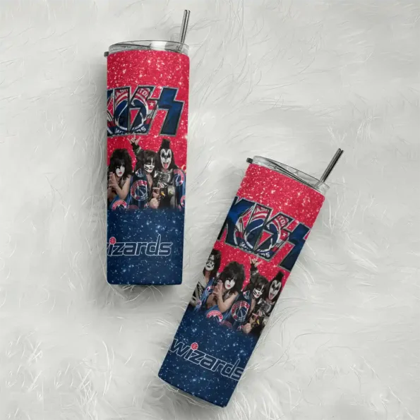 custom washington wizards kiss band red skinny tumbler top rated.webp