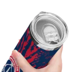 custom washington wizards metallic grid blue skinny tumbler best selling 1.webp