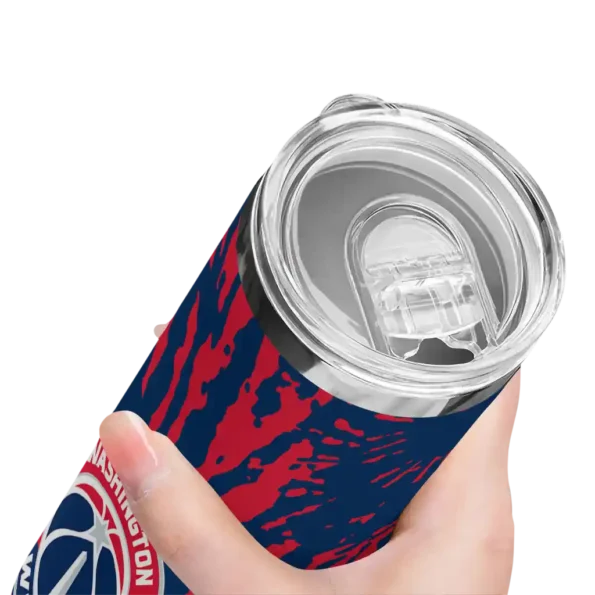 custom washington wizards metallic grid blue skinny tumbler high quality.webp