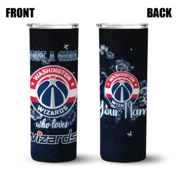 custom washington wizards rose romance blue black skinny tumbler fashion forward.webp