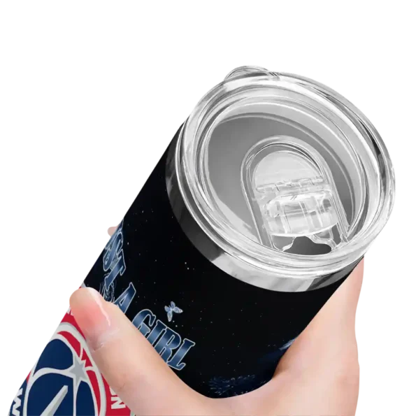 custom washington wizards rose romance blue black skinny tumbler high quality.webp