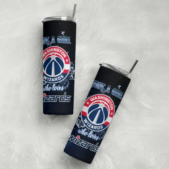 custom washington wizards rose romance blue black skinny tumbler top rated.webp