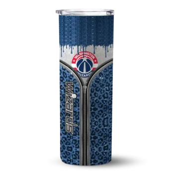 custom washington wizards sparkle drip blue skinny tumbler best selling 1.webp