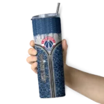 custom washington wizards sparkle drip blue skinny tumbler best selling 1.webp