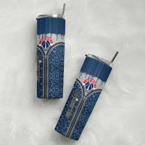 custom washington wizards sparkle drip blue skinny tumbler top rated.webp