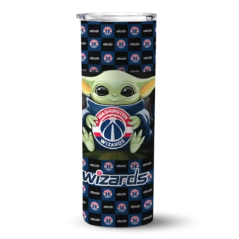 custom washington wizards yoda cozy blue black skinny tumbler best selling 1.webp